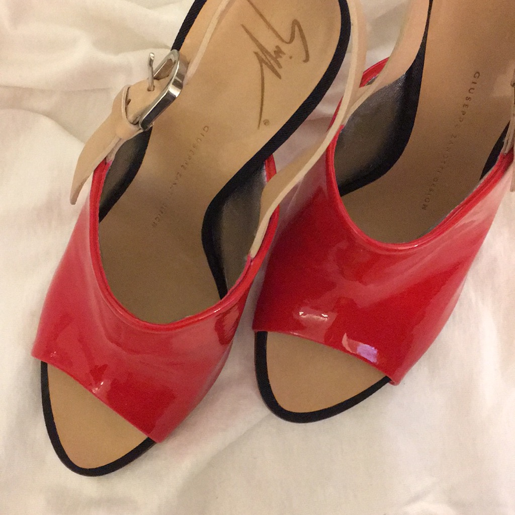 Nwt Guiseppe Zanotti Red & White Heels 36.5
